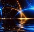 canvas print picture Dance of Lights in the dark, fractal 02FX3w