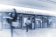 blur people at train station, Hong Kong blur people at train station, Hong Kong