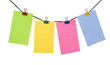 color paper blank on the rope
