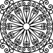 wrought iron rosette - vector illustration