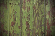Green Paint Peeling From A Woo...