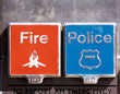Foto: Fire and police alarm boxes Fire and police alarm boxes