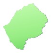 Lesotho map filled with light green gradient Lesotho map filled with light green gradient