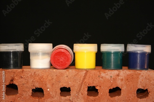 Photo: Jars with paint Jars with paint