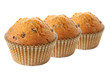 Tasty muffins isolated on white background