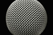 wide-angle of a large studio microphone