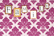 Family in picture frames