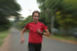 Artistic blur of female athlete Artistic blur of female athlete
