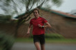Artistic blur of female athlete Artistic blur of female athlete