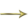3D Golden Arrow