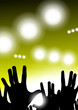 Happy people having fun at concert