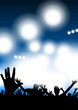 Happy people having fun at concert