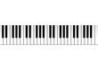 Vectorial piano keyboard representation isolated over white Vectorial piano keyboard representation isolated over white