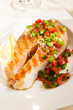 Grilled salmon with pepper salsa Grilled salmon with pepper salsa