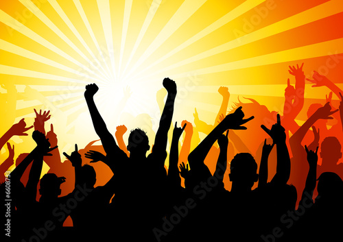 Illustration: Get ready to Rock Crowd Get ready to Rock Crowd
