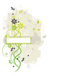 Floral grunge frame with place for your text