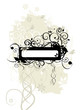 Floral grunge frame with place for your text
