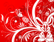 Easter background with ornament eggs, rabbit, flower Easter background with ornament eggs, rabbit, flower