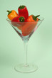Hot pepper on a green background