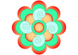 stylised lotus flower pattern