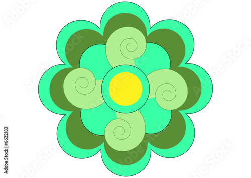 Illustration: stylised lotus flower pattern stylised lotus flower pattern