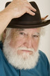 an old man in hat