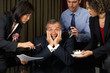 Overworked businessman