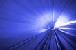 Abstract train moving in tunnel Abstract train moving in tunnel