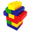 lego color block house