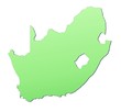 South Africa map filled with light green gradient