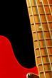 vintage bass guitar fretboard and strings