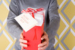 Man with mothers day gift