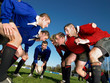 Rugby players in a scrum
