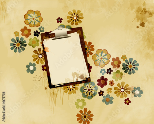 Illustration: Grungy stained clipboard Grungy stained clipboard