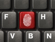 Computer keyboard with fingerprint