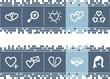 Blue dots bar with love icons