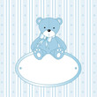 Teddy bear for baby boy - baby arrival announcement