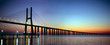 Vasco da Gama bridge panorama at dusk