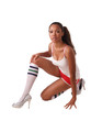 Young Black Woman in Shorts and Heels