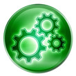 Tools icon green, isolated on white background