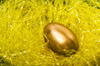 Gold Egg in Yellow Easter Straw Gold Egg in Yellow Easter Straw
