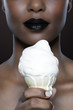 Woman holding ice cream