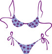 Womens bathing suits. Vector illustration