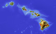 Hawaii, shaded relief map Hawaii, shaded relief map