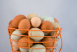 Photo: Wire basket of eggs Wire basket of eggs