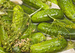 Homemade pickles in brine