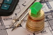 Bausparen mit Bauszeichnung Immobilienmarkt