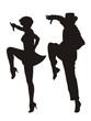 Man and woman dancing Charleston