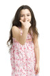 Young girl pointing