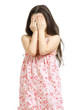 Young girl hiding